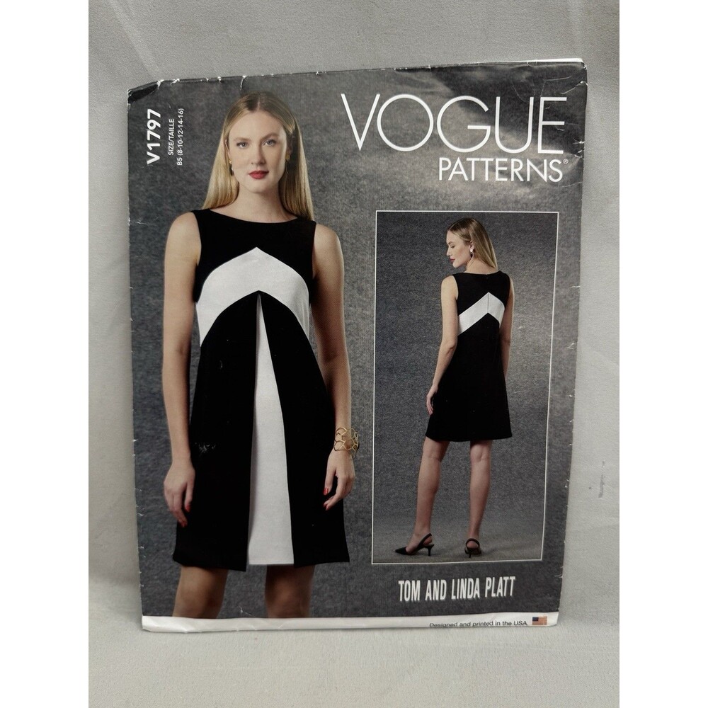 Vogue V1797 Tom Linda Platt Misses Layered Dress Sewing Pattern Sizes 8-16